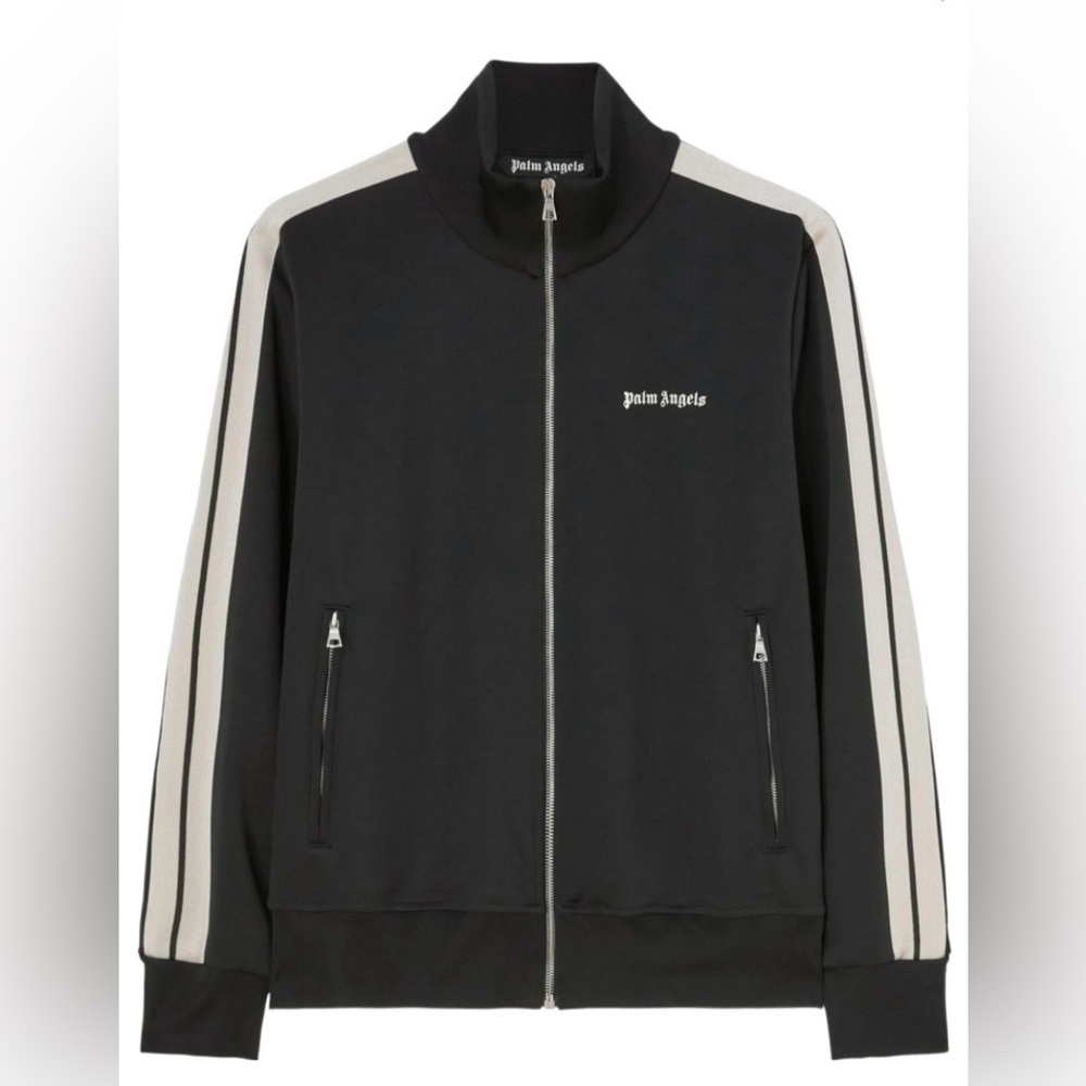 Palm Angels Dark Grey and Off White Track Jacket